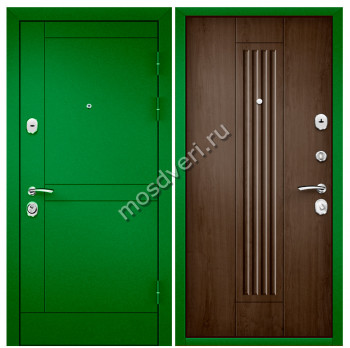 Зеленая входная дверь в квартиру ZVD-07 - купить от производителя Мосдвери Зеленая входная дверь в квартиру ZVD-07